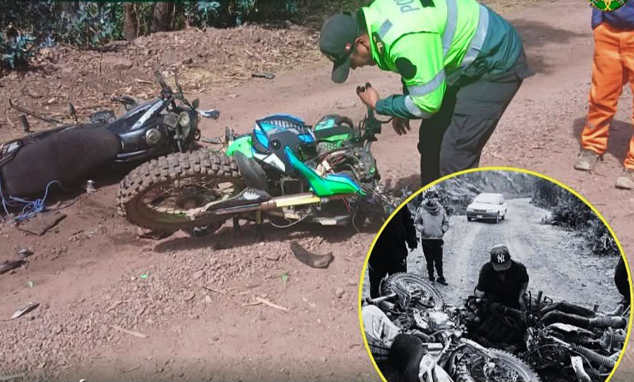 TRÁGICO CHOQUE FRONTAL ENTRE MOTOCICLETAS DEJA UN FALLECIDO Y UN HERIDO GRAVE EN ANDAHUAYLAS